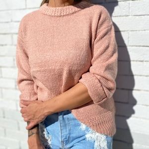 SOFT KNIT SWEATER ROSE PINK